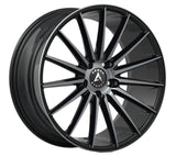 Armed Wheels RIVAL GLOSS BLACK MACHINED  STREET) 19X8.5 5X108/5X110/5X120 32 Offset 74.1mm Center Bore