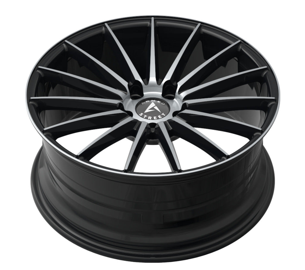 Armed Wheels RIVAL GLOSS BLACK MACHINED  STREET) 19X8.5 5X108/5X110/5X120 32 Offset 74.1mm Center Bore