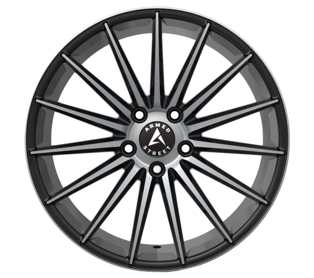 Armed Wheels RIVAL GLOSS BLACK MACHINED  STREET) 19X8.5 5X108/5X110/5X120 32 Offset 74.1mm Center Bore