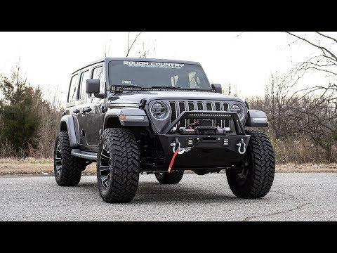 Rough Country Front Bumper - Stubby - Trail - Jeep Gladiator JT/Wrangler JK & JL/Wrangler Unlimited - 10597A